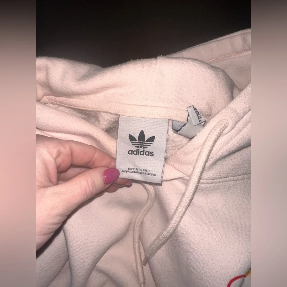 Adidas Size Medium‎ Men's Light Pink Logo Hoodie
